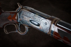 Turnbull restored, converted and upgraded antique Winchester 1886 rifle with color case hardened receiver