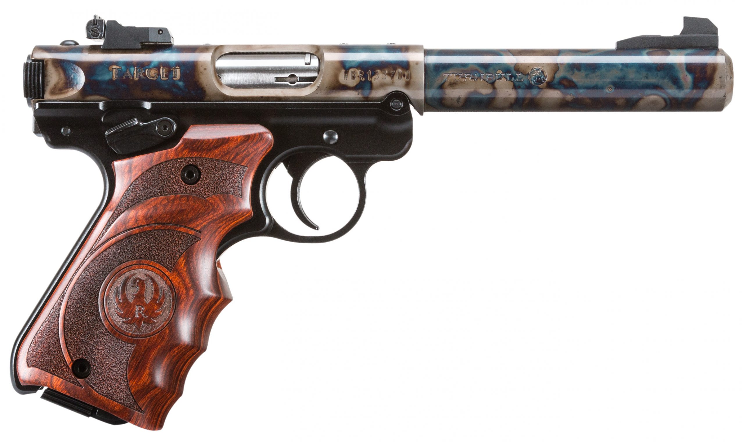 Floral Checker Walnut Ruger Mark IV Grips MK 4 Checkered Engraved Textured 