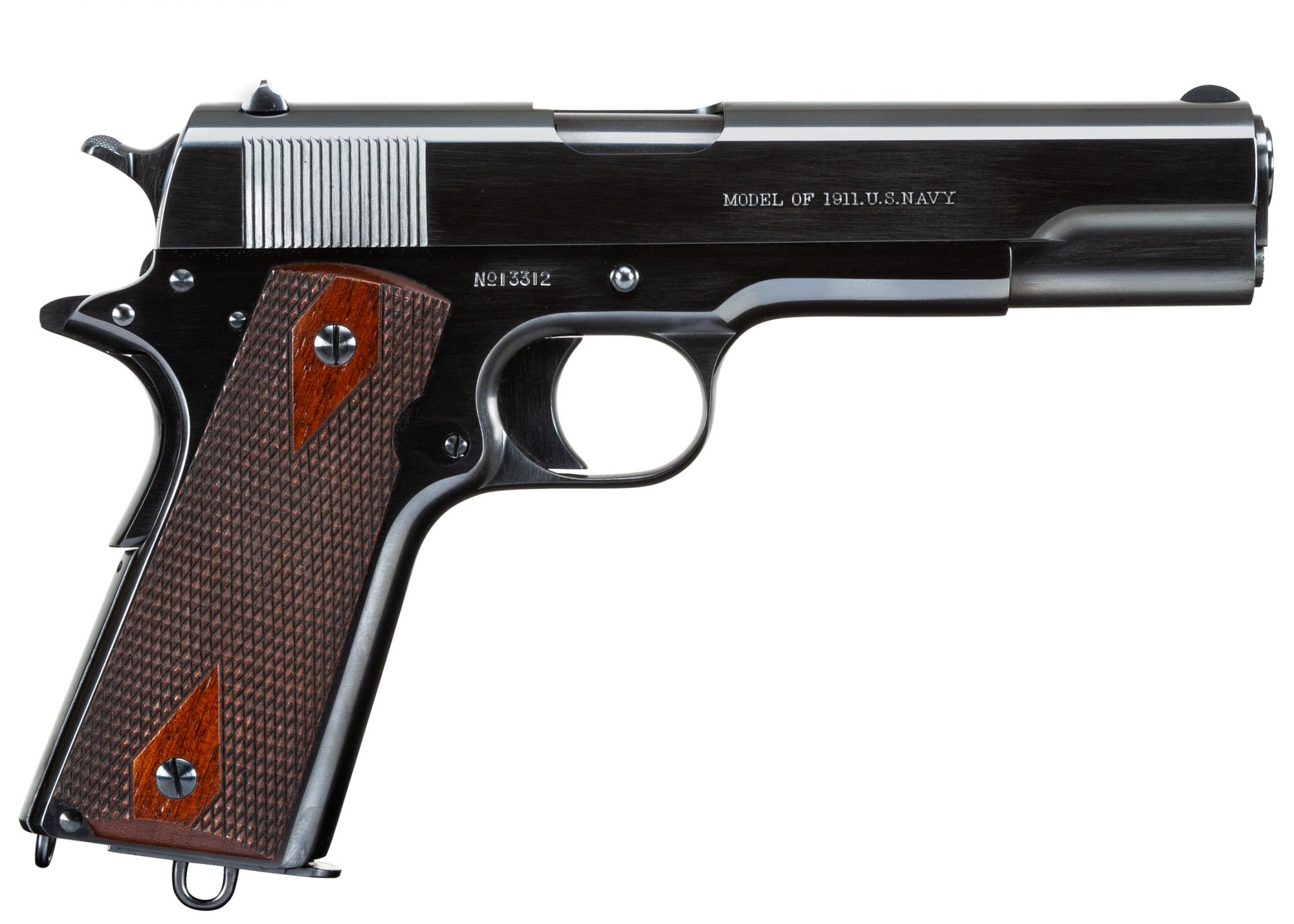 Colt 1911 U.S. Navy from 1912 restored by Steve Moeller and charcoal blued by Turnbull Restoration