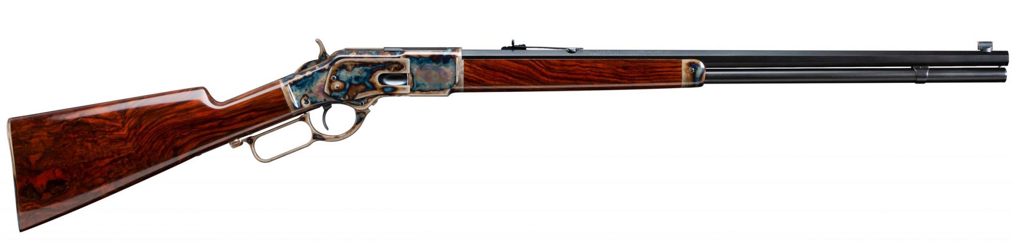 Color case hardened Turnbull Winchester 1873 with exhibition grade English walnut stocks