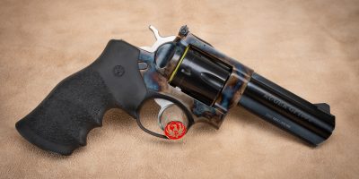 Photo of Ruger GP100 in .357 Magnum featuring Turnbull Restoration color case hardened frame