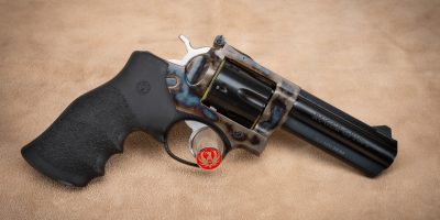 Photo of Ruger GP100 in .357 Magnum featuring Turnbull Restoration color case hardened frame