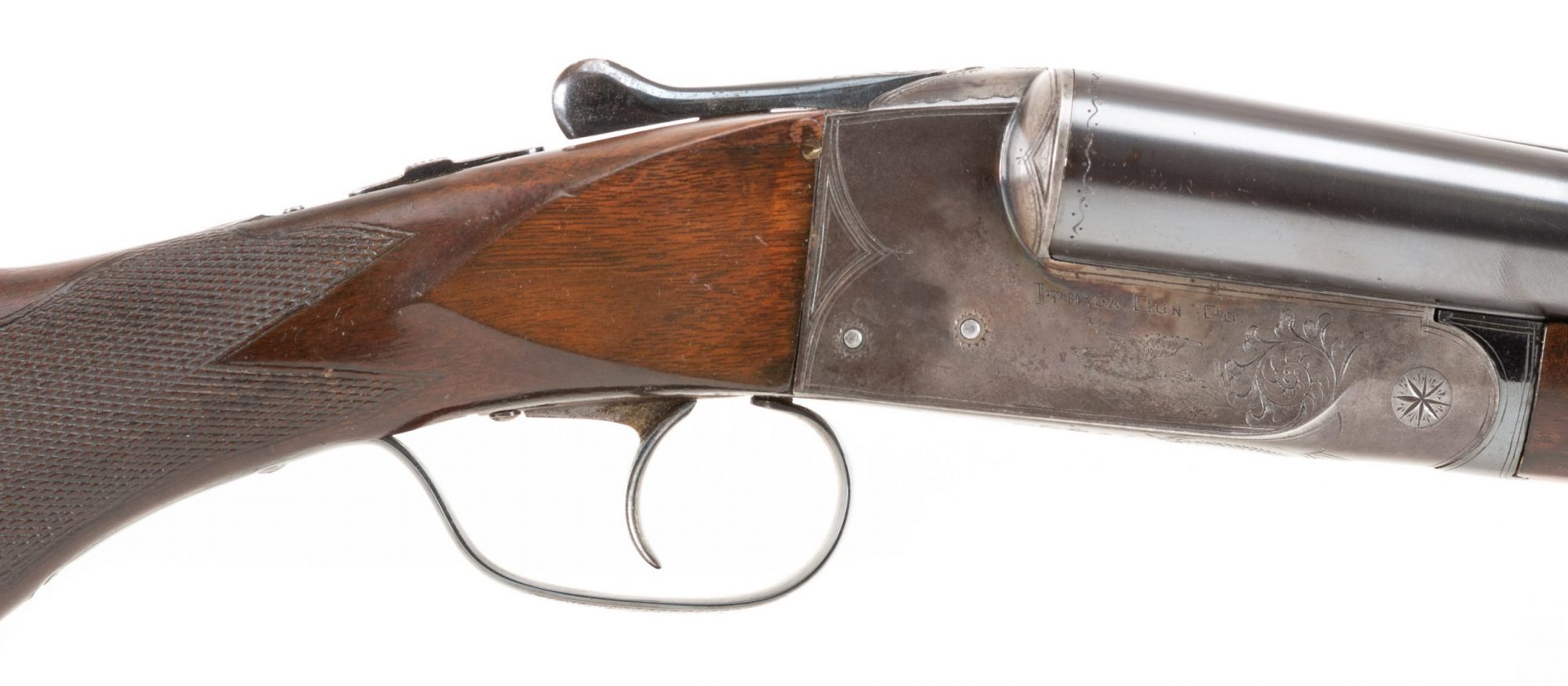Photo of pre-owned Ithaca Double 12 gauge shotgun, sold as-is by Turnbull Restoration