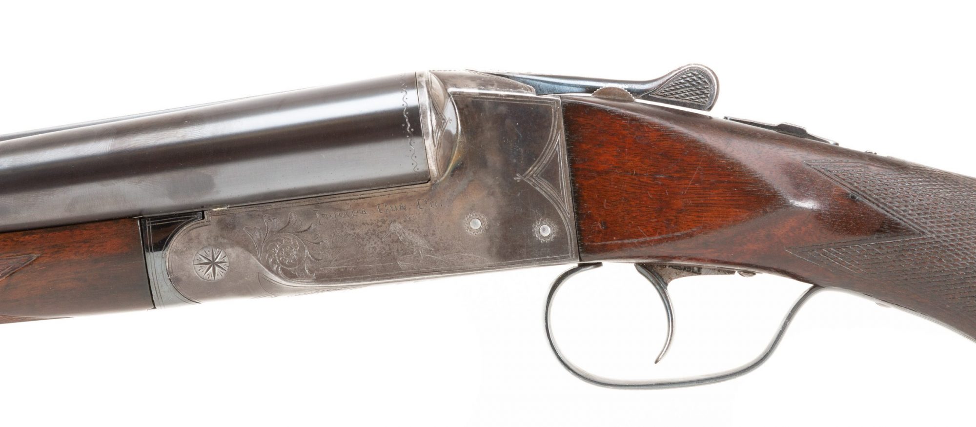 Photo of pre-owned Ithaca Double 12 gauge shotgun, sold as-is by Turnbull Restoration