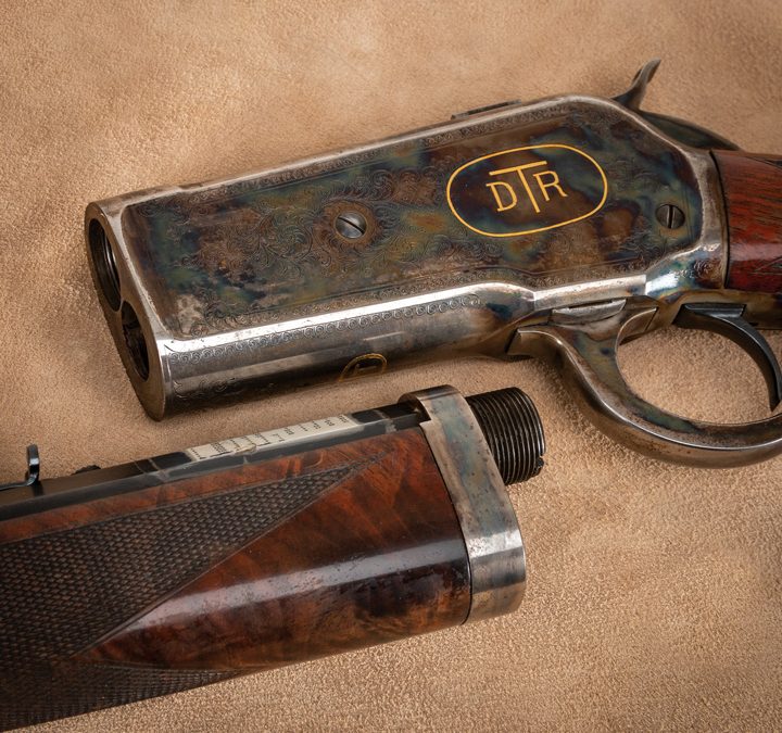 Takedown detail, photo of Doug Turnbull’s personal Winchester Model 1886 , 10 years from restoration