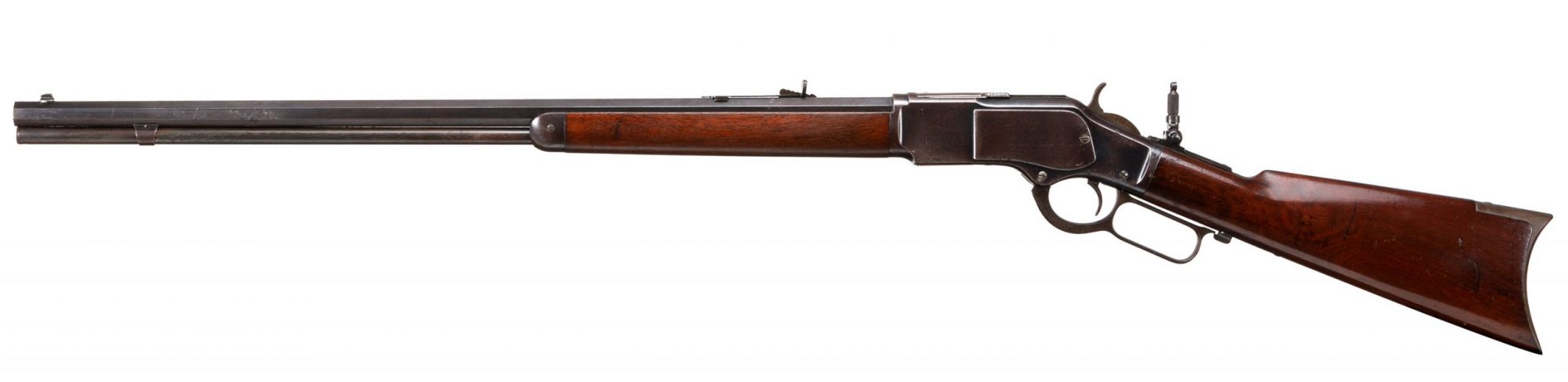 Photo of an antique Winchester Model 1873, for sale through Turnbull Restoration