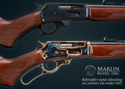 Photo of Turnbull Restoration color case hardening as applied to a late model Marlin 336C