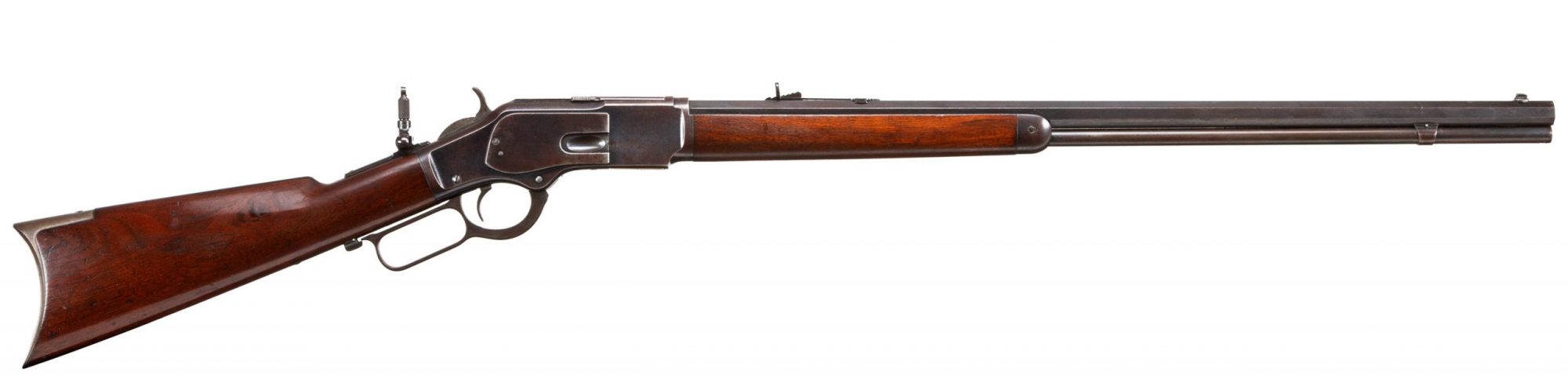 Photo of an antique Winchester Model 1873, for sale through Turnbull Restoration