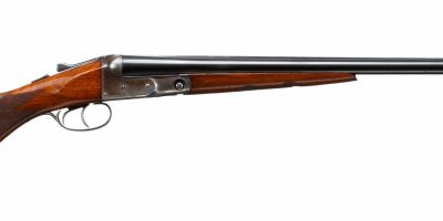 Photo of a pre-owned Parker VH 16 gauge side-by-side shotgun, available for sale as-is through Turnbull Restoration of Bloomfield, New York
