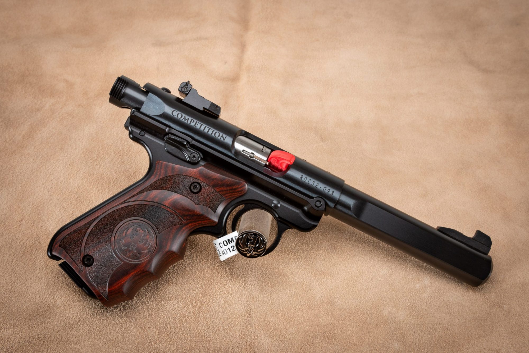 Photo of a Turnbull Ruger ROCS 5 Mark IV with factory blued barrel