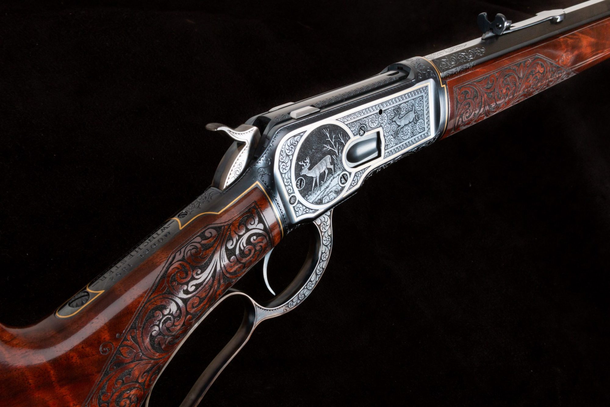 Photo of a fully restored Winchester Model 1892 from 1914, performed by Turnbull Restoration in Bloomfield, NY