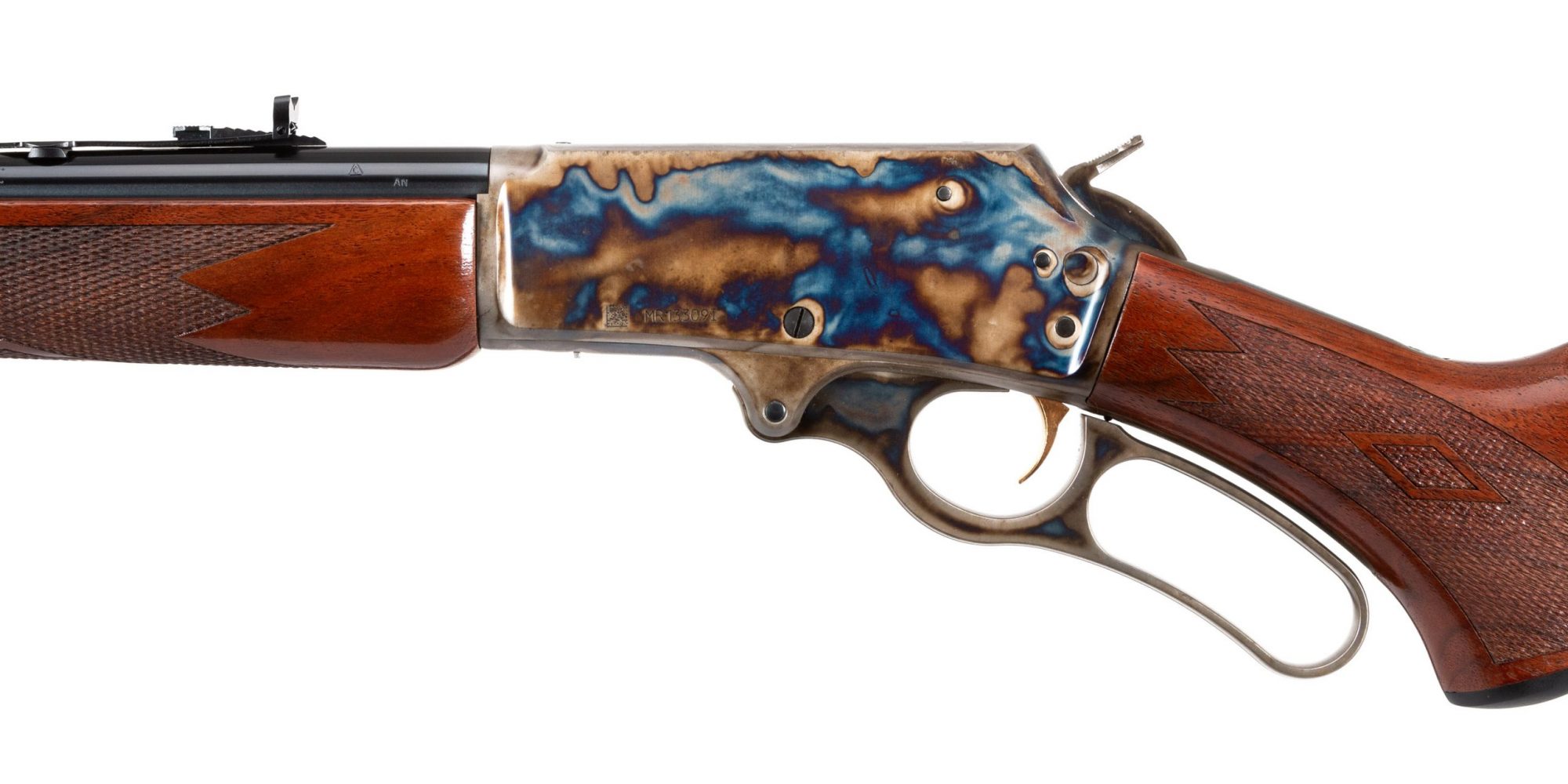 Photo of a Turnbull Finished Marlin 336C featuring bone charcoal color case hardening