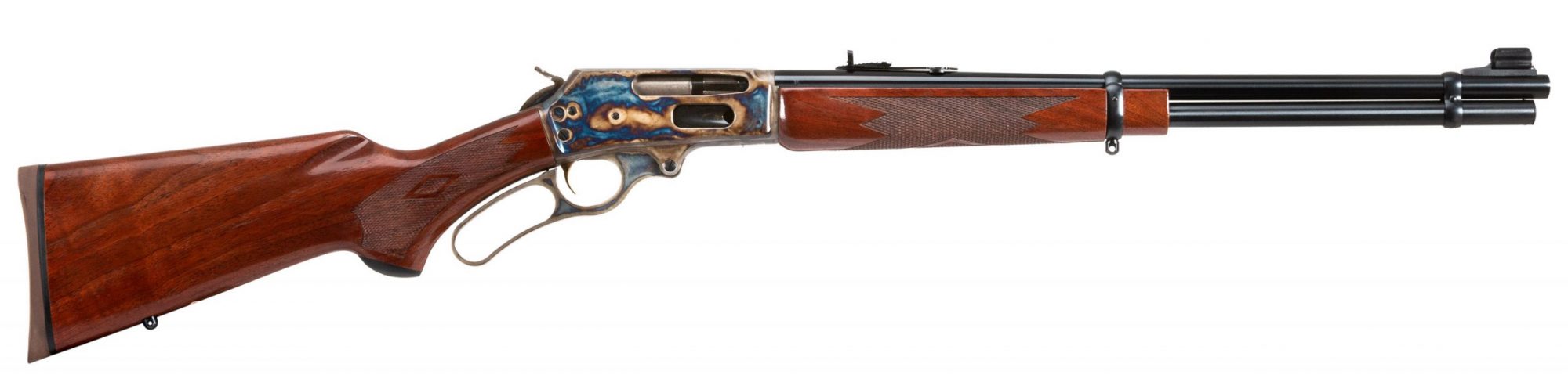 Photo of a Turnbull Finished Marlin 336C featuring bone charcoal color case hardening
