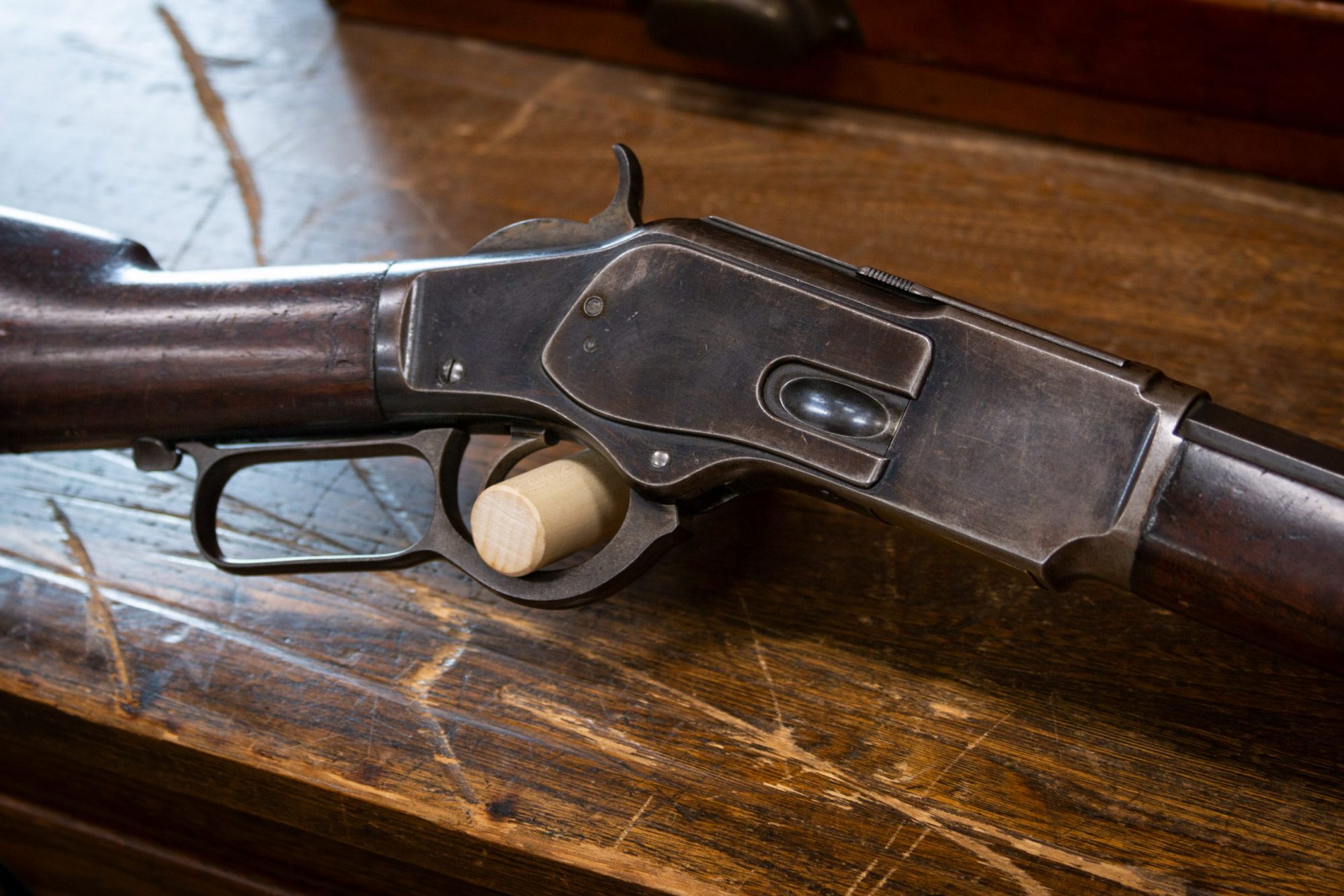 Photo of an antique Winchester Model 1873 from 1891, as sold by Turnbull Restoration in Bloomfield, NY