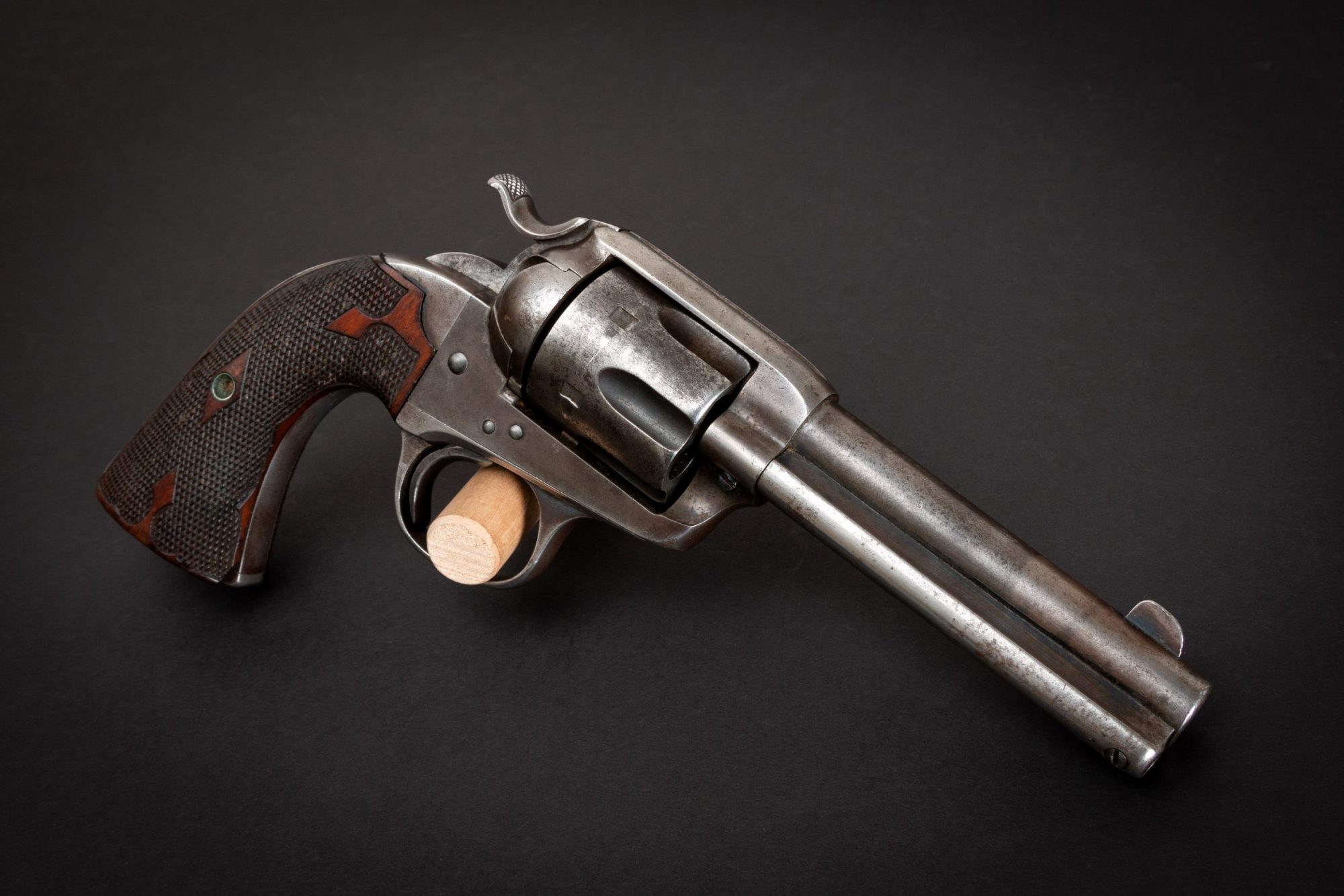 Photo of an original Colt SAA Bisley model from 1905, for sale by Turnbull Restoration of Bloomfield, NY