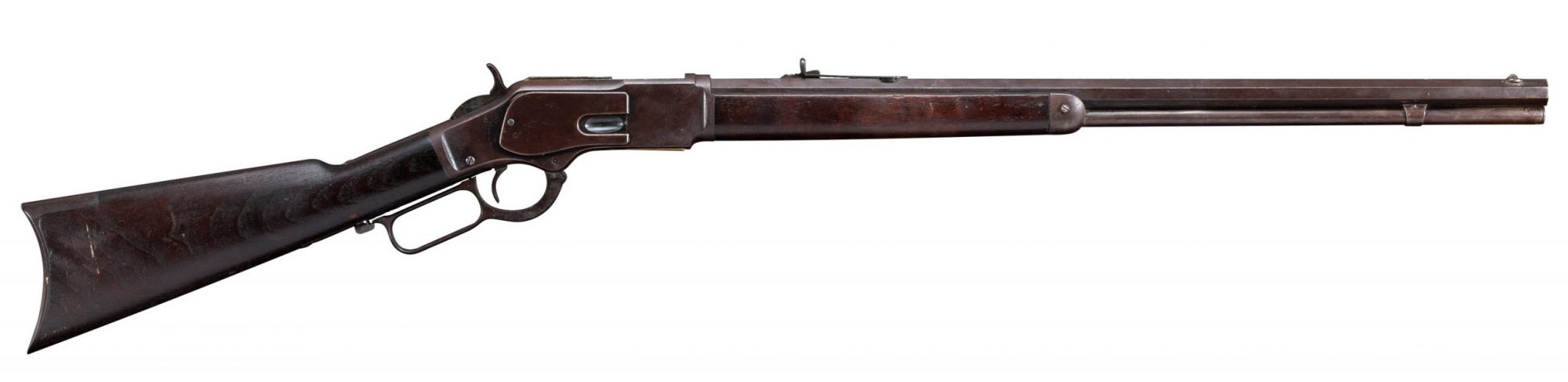 Photo of a Winchester Model 1873 from 1905, before restoration by Turnbull Restoration of Bloomfield, NY