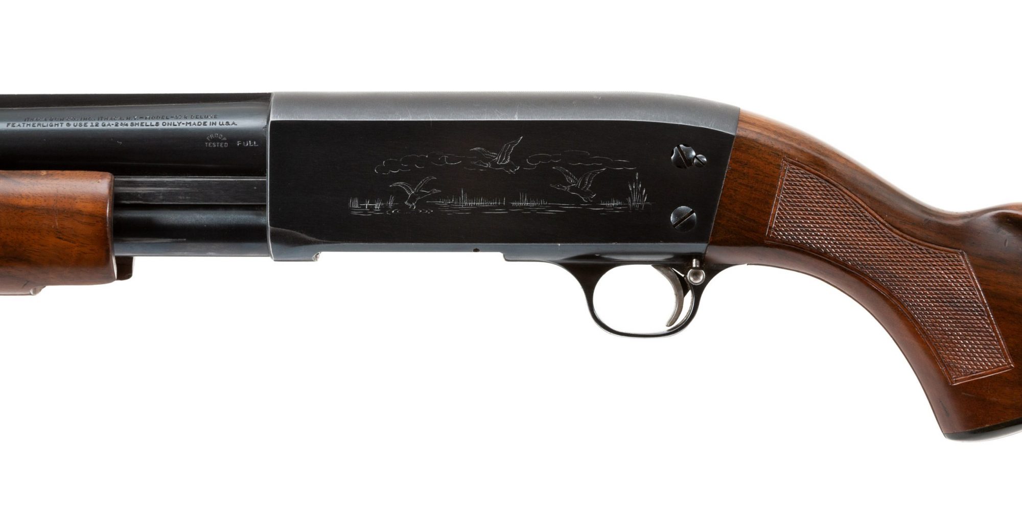 Photo of a pre-owned Ithaca 37R Deluxe Featherweight 12 gauge shotgun, for sale by Turnbull Restoration of Bloomfield, NY