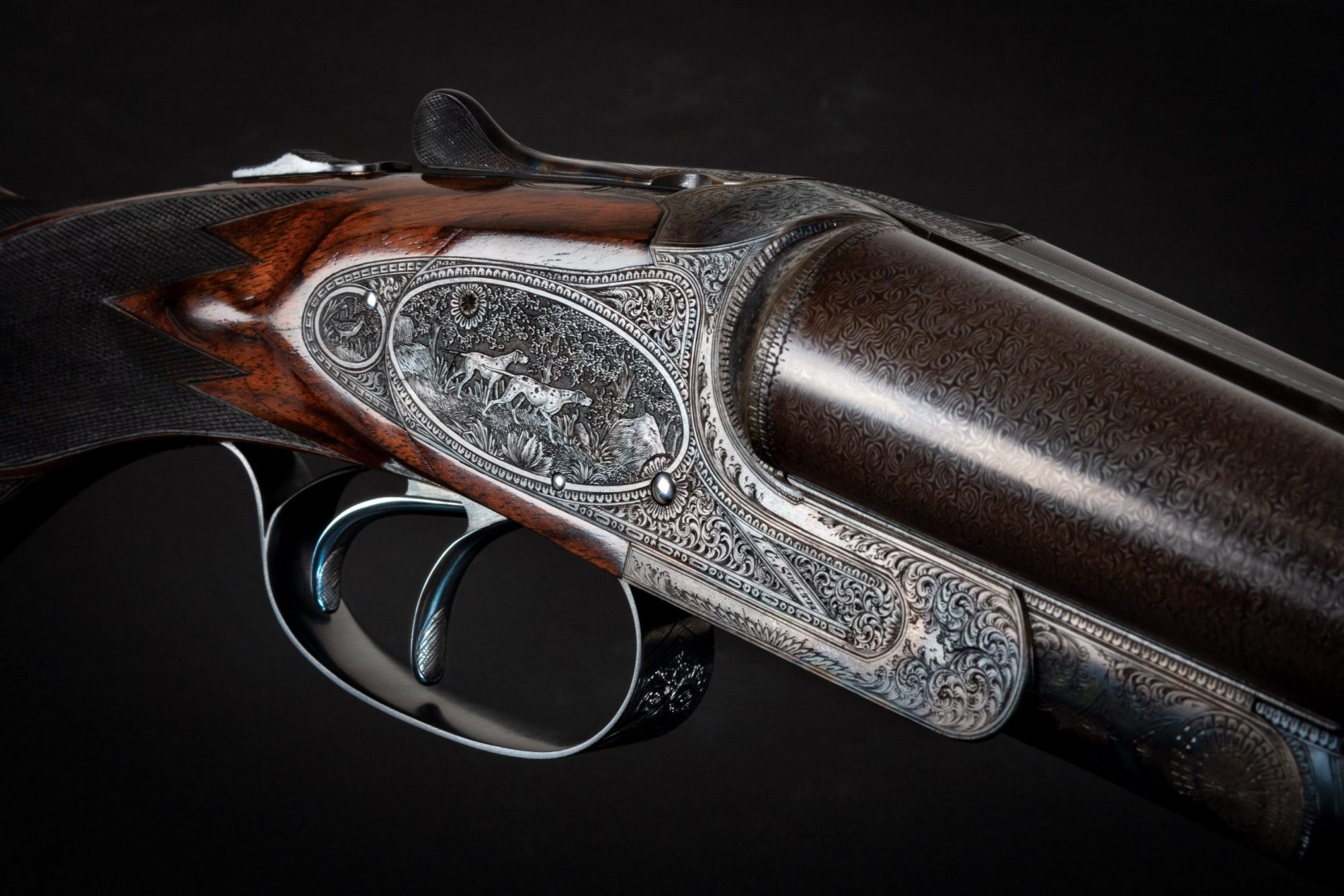 Photo of a restored L.C. Smith 10 gauge shotgun, by Turnbull Restoration of Bloomfield, NY