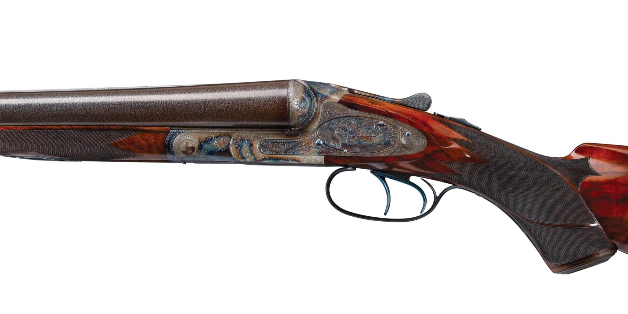 Photo of a restored L.C. Smith 10 gauge shotgun, by Turnbull Restoration of Bloomfield, NY