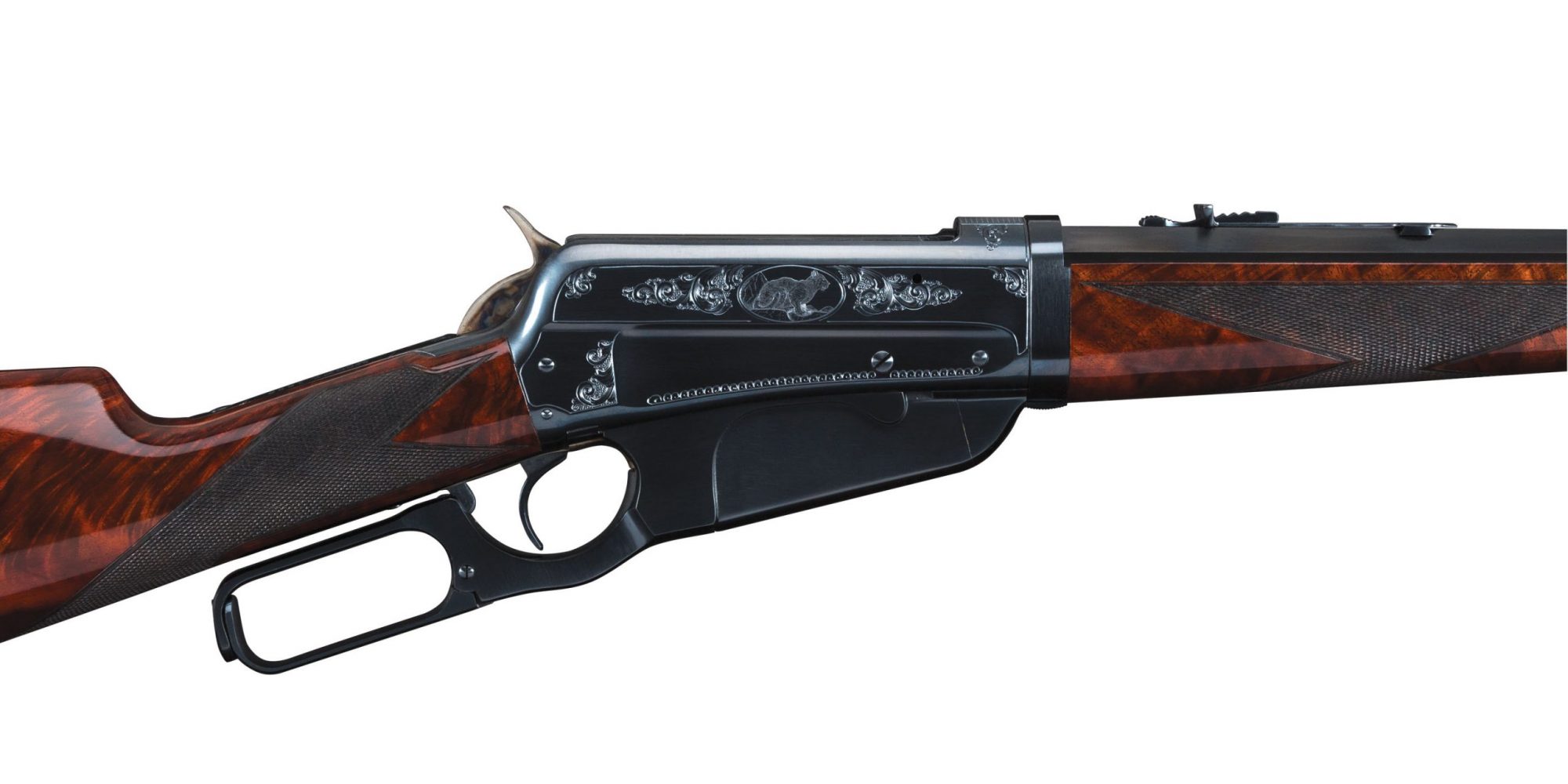 Photo of a Turnbull-restored Winchester Model 1895, chambered in .405 Winchester, originally built in 1910