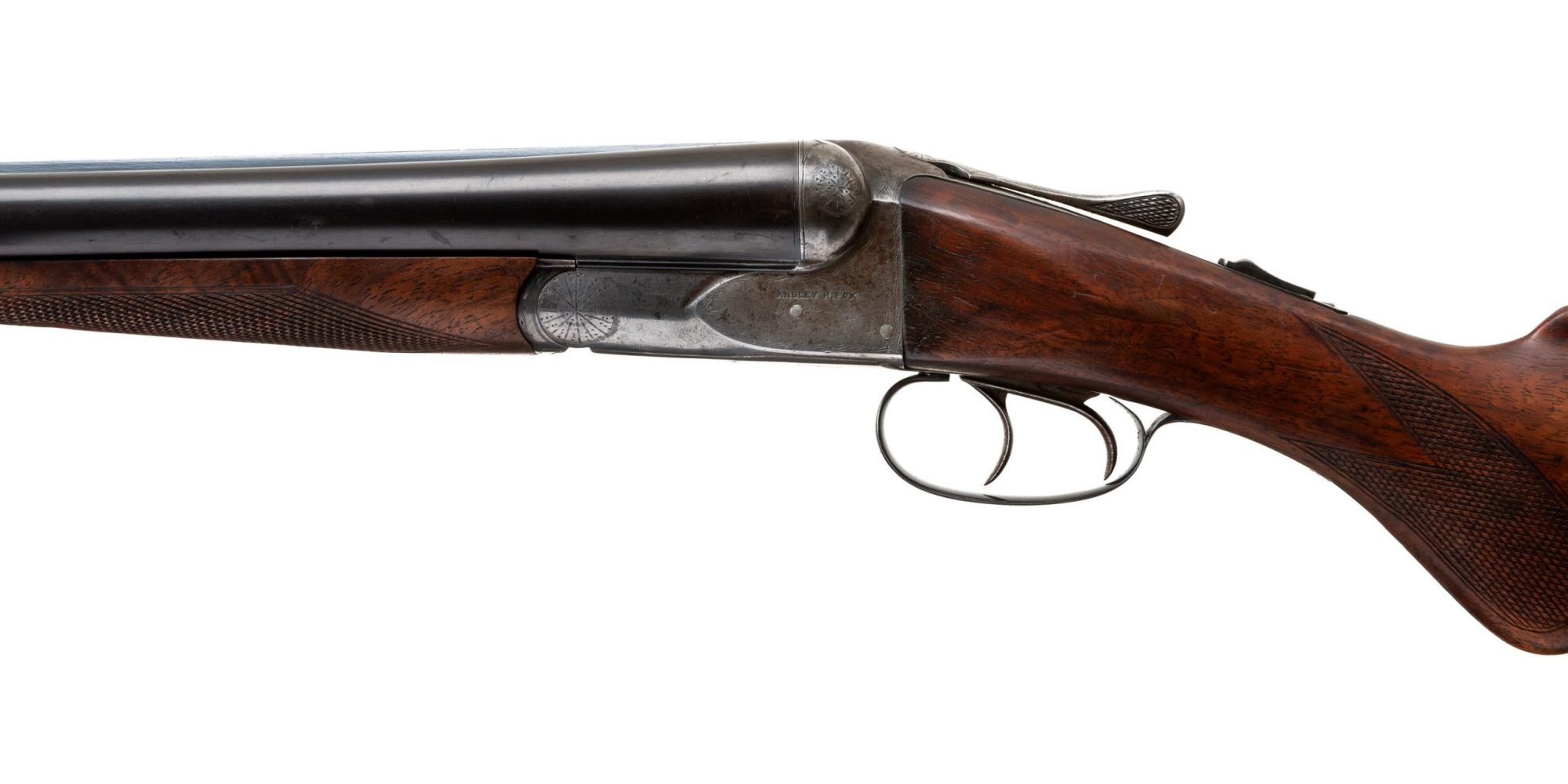 Photo of an A.H. Fox A Grade 12 gauge shotgun, for sale as is by Turnbull Restoration of Bloomfield, NY