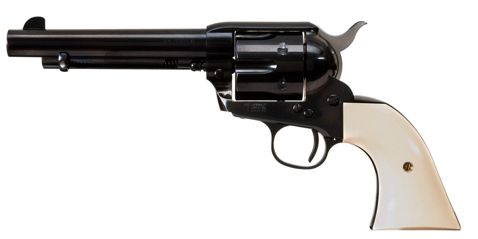 Photo of a U.S. Fire Arms (USFA) Single Action Army (SAA) Revolver featuring USFA Dome Blue finish by Turnbull Restoration of Bloomfield, NY