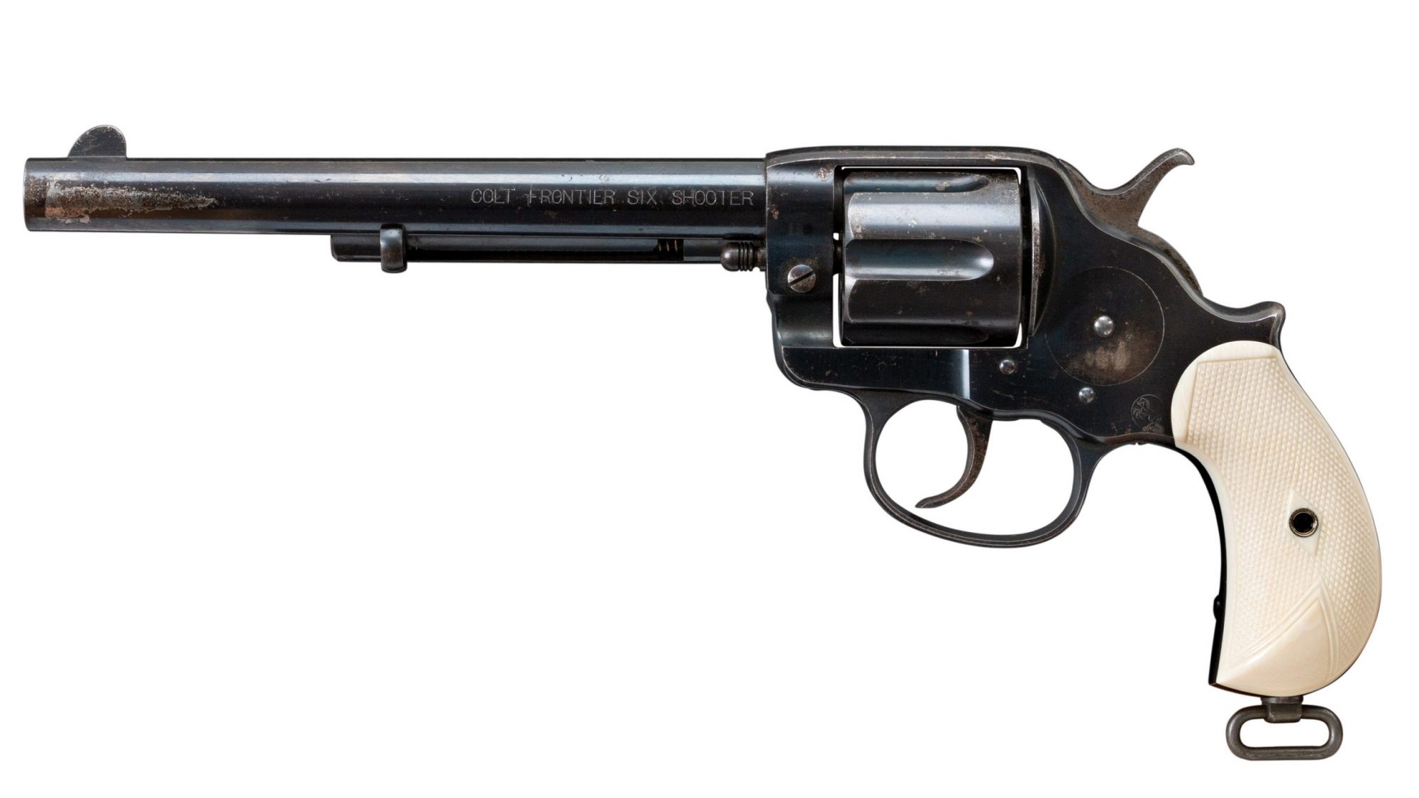 Photo of an antique Colt Model 1878 double action revolver before restoration by Turnbull Restoration of Bloomfield, NY