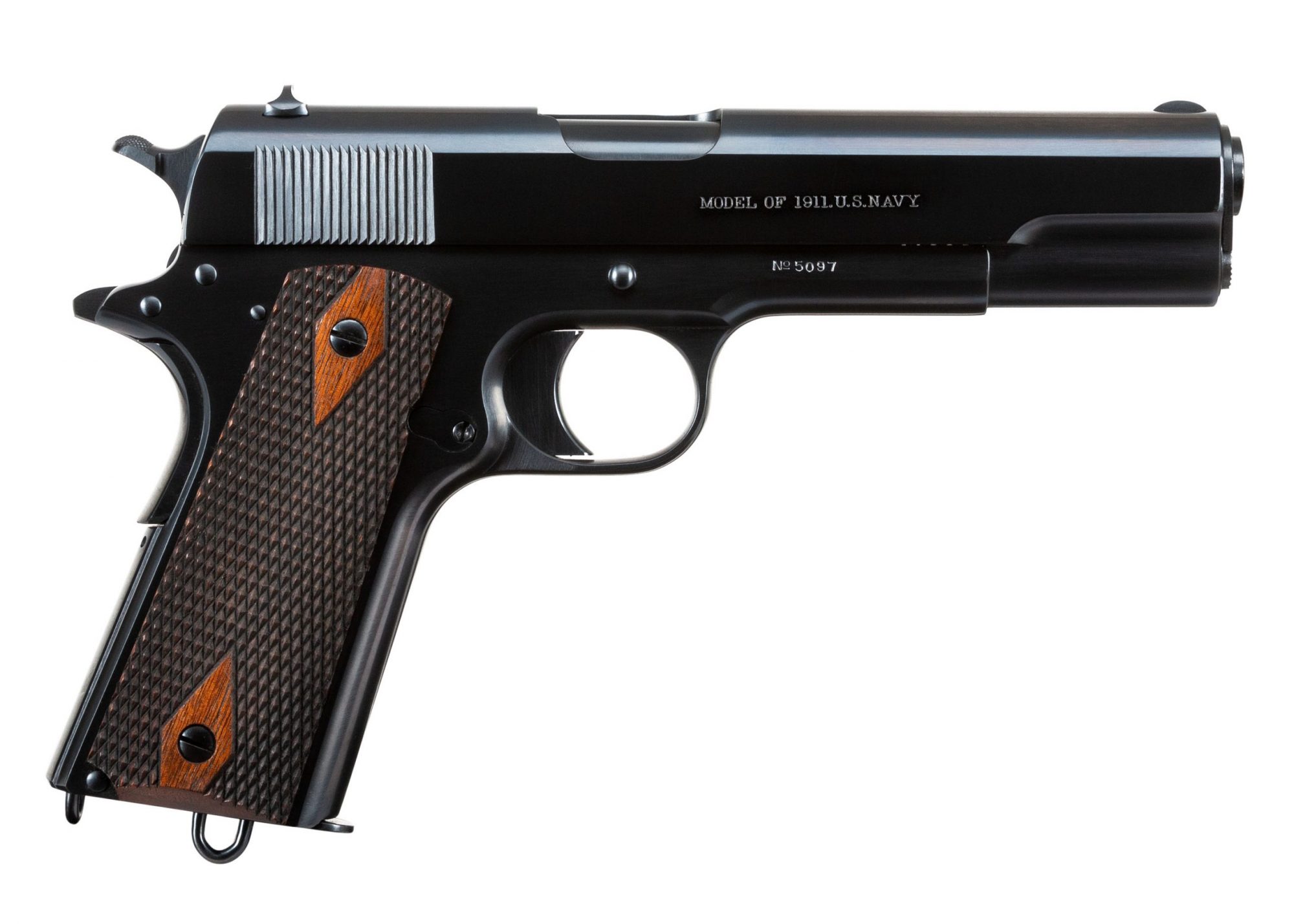 Photo of a restored Colt 1911 Navy from 1912, by Turnbull Restoration of Bloomfield, NY