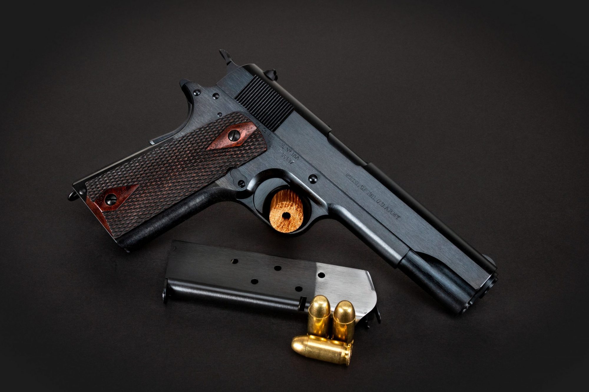 Photo of a Turnbull Model 1911 Black Army, a WWI-era Model 1911 reproduction built by Turnbull Restoration the experts of classic Model 1911 restoration