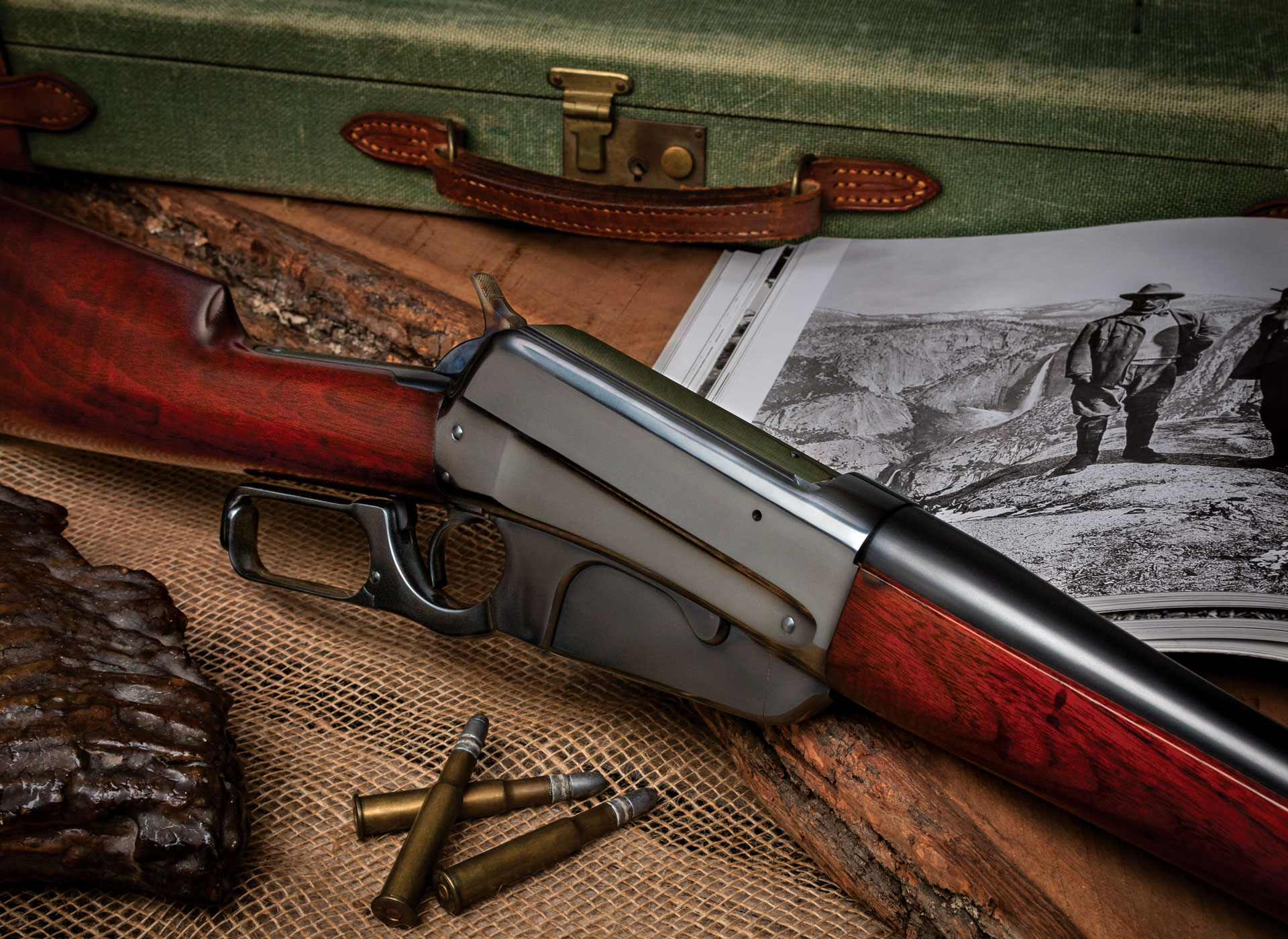 Photo of a restored Winchester Model 1895. Restoration work performed by Turnbull Restoration Co. of Bloomfield, NY