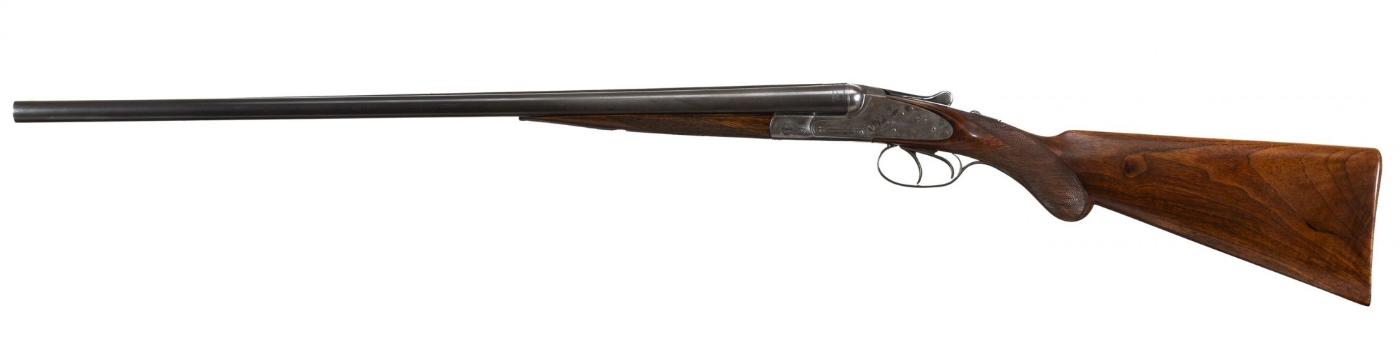 Photo of a J.P. Sauer 20 gauge side-by-side shotgun from 1903, for sale by Turnbull Restoration of Bloomfield, NY