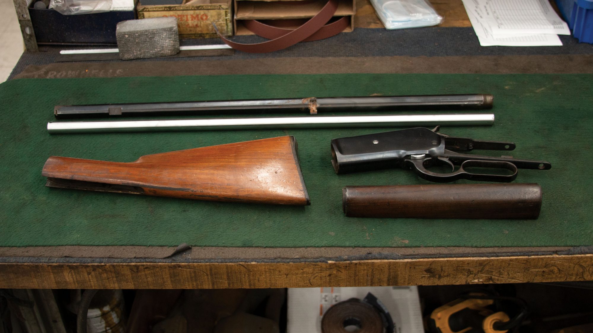 Photo of a Winchester Model 1886 from 1891, before restoration work performed by Turnbull Restoration of Bloomfield, NY