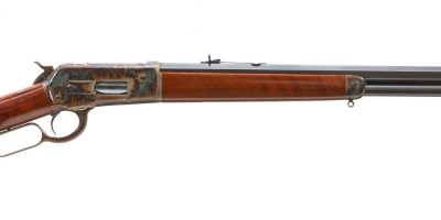 Photo of a Winchester Model 1886 from 1890 chambered in .50-110 WCF, restored in 2014 by Turnbull Restoration Co. of Bloomfield, NY