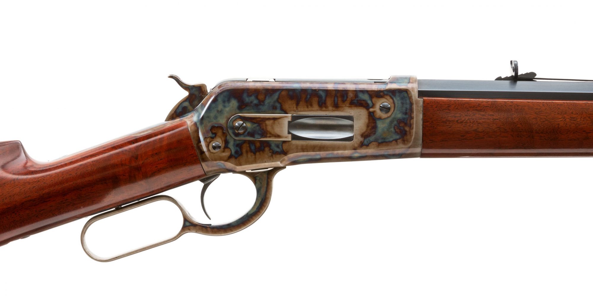 Photo of a Winchester Model 1886 from 1890 chambered in .50-110 WCF, restored in 2014 by Turnbull Restoration Co. of Bloomfield, NY