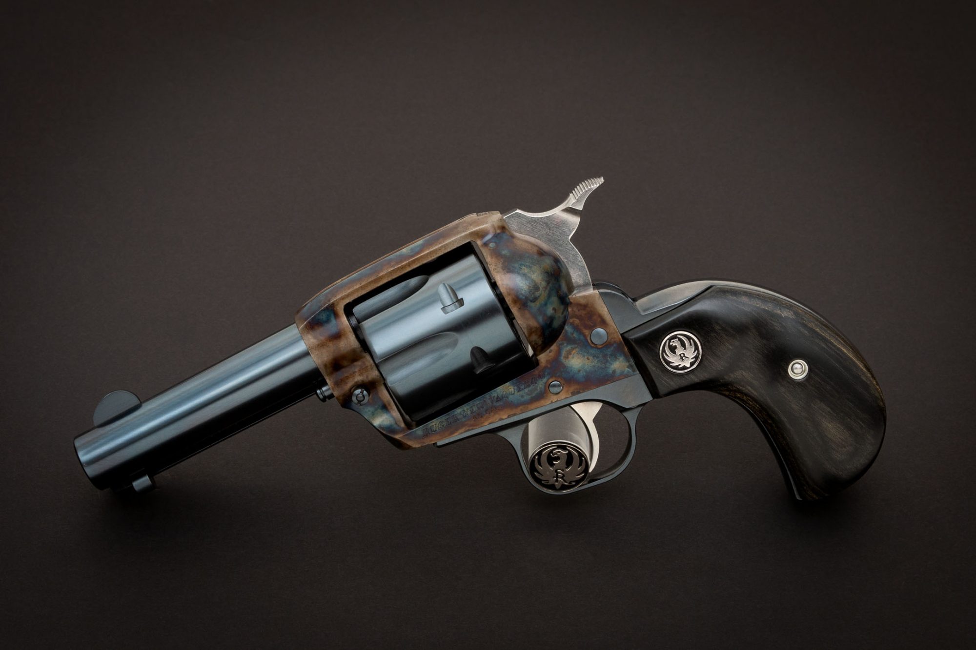 Photo of a Turnbull Talo Ruger New Vaquero featuring classic-era metal finishes by Turnbull Restoration of Bloomfield, NY