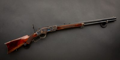 Photo of a Winchester Model 1873 shotgun from 1881, for sale by Turnbull Restoration Co. of Bloomfield, NY
