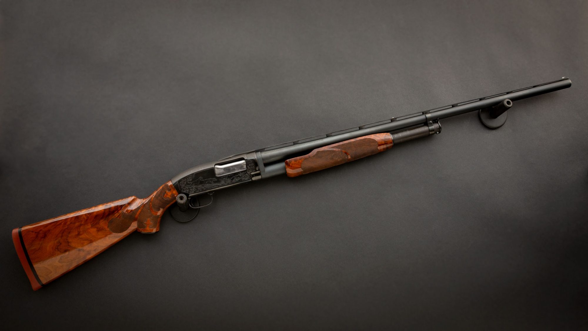 Photo of a Winchester Model 12 shotgun from 1929, for sale by Turnbull Restoration Co. of Bloomfield, NY