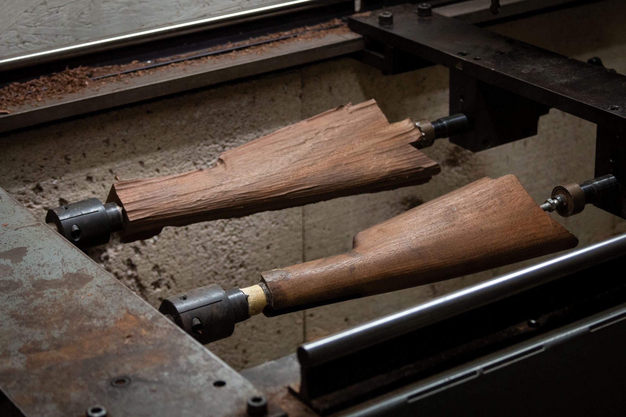 Photo of a Winchester Model 1892 from 1900 undergoing restoration in 2019 by Turnbull Restoration Co. of Bloomfield, NY