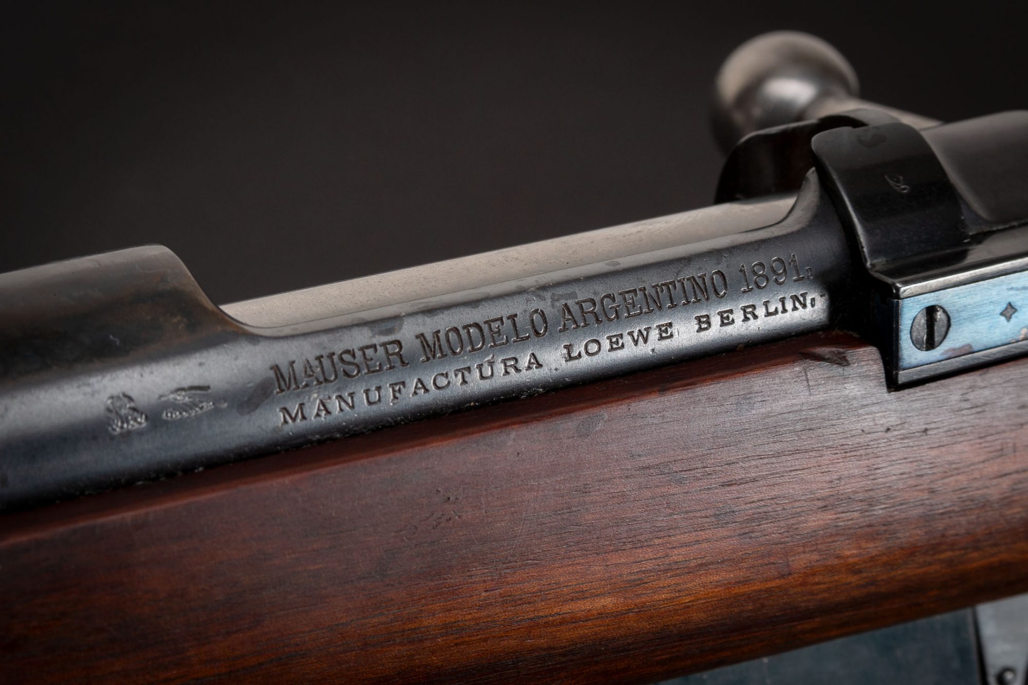 Photo of a Mauser Modelo Argentino 1891, for sale by Turnbull Restoration of Bloomfield, NY
