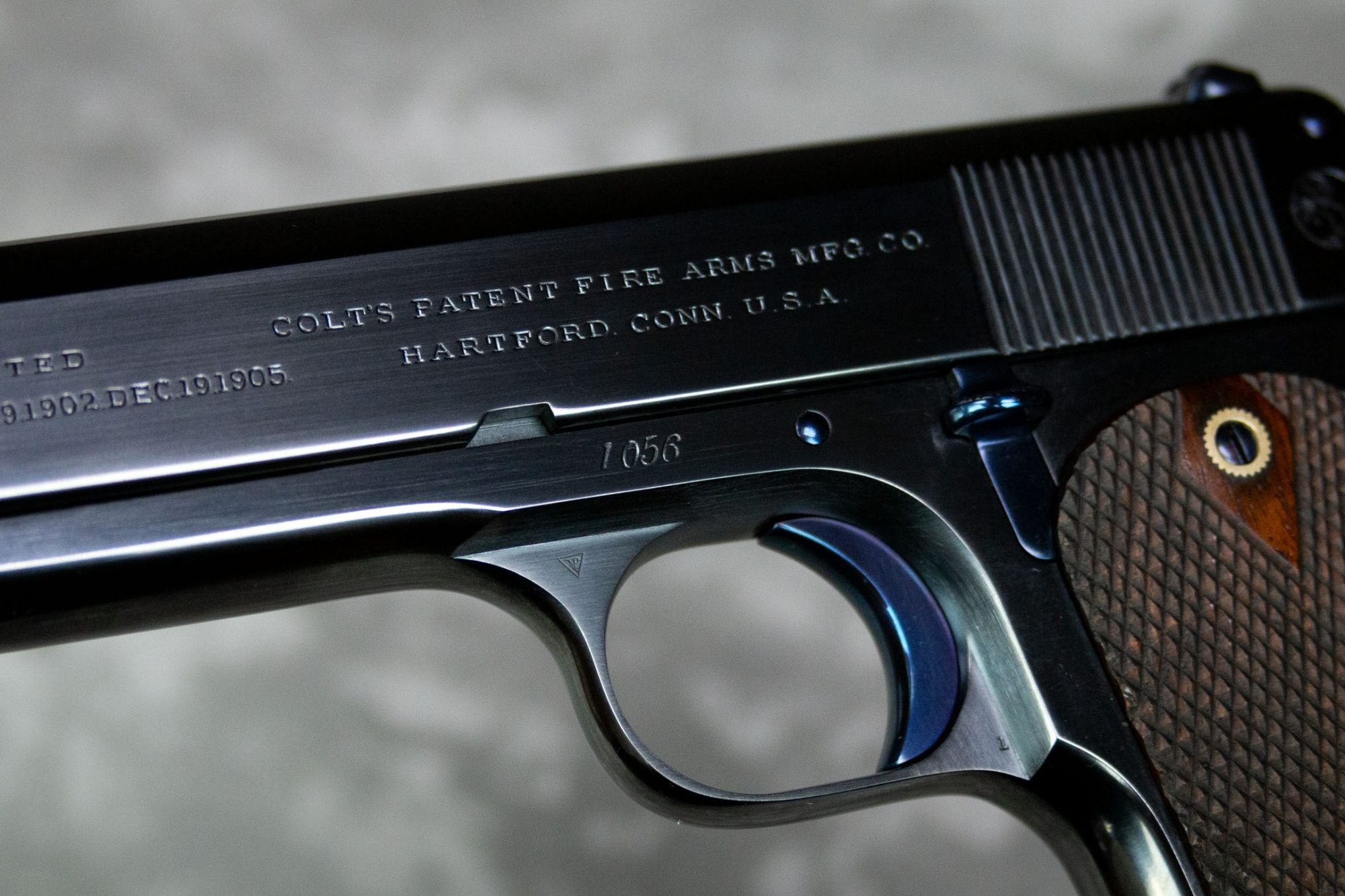 Photo of a Colt Model 1905, restored by Turnbull Restoration Co.