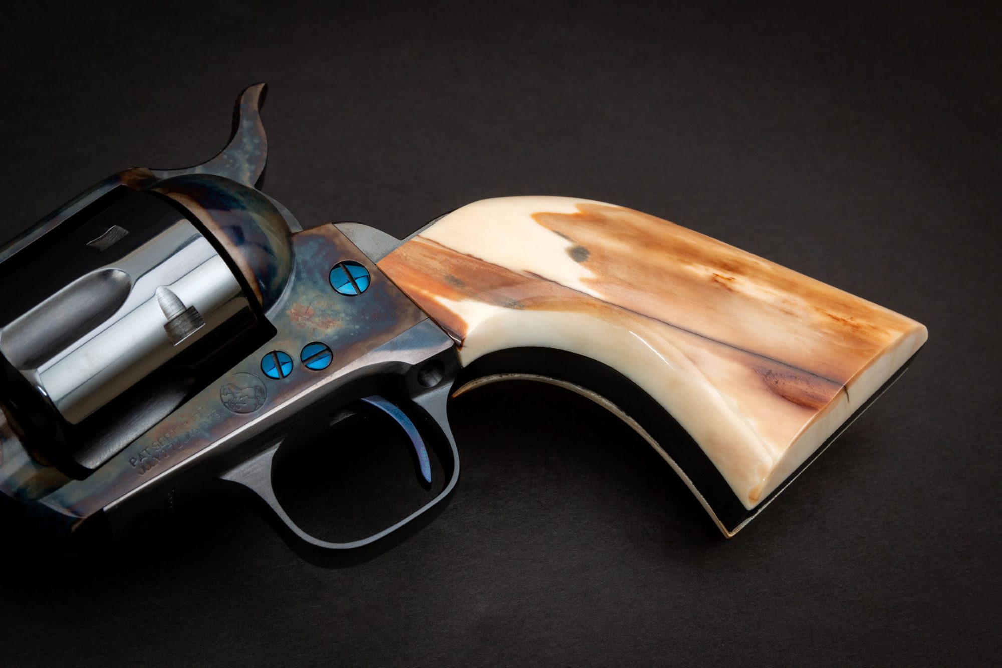 Photo of a Colt SAA revolver, featuring upgrades and finishes by Turnbull Restoration of Bloomfield, NY