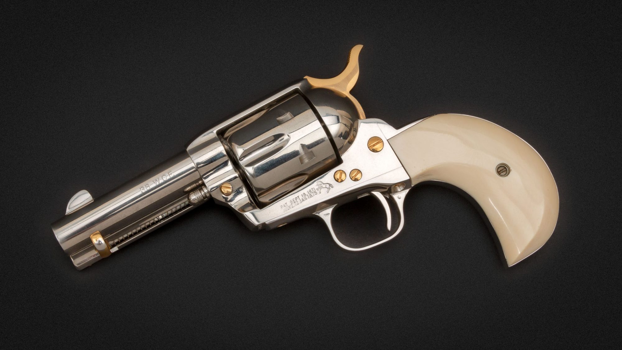 Photo of a nickel plated Colt SAA revolver, for sale by Turnbull Restoration of Bloomfield, NY
