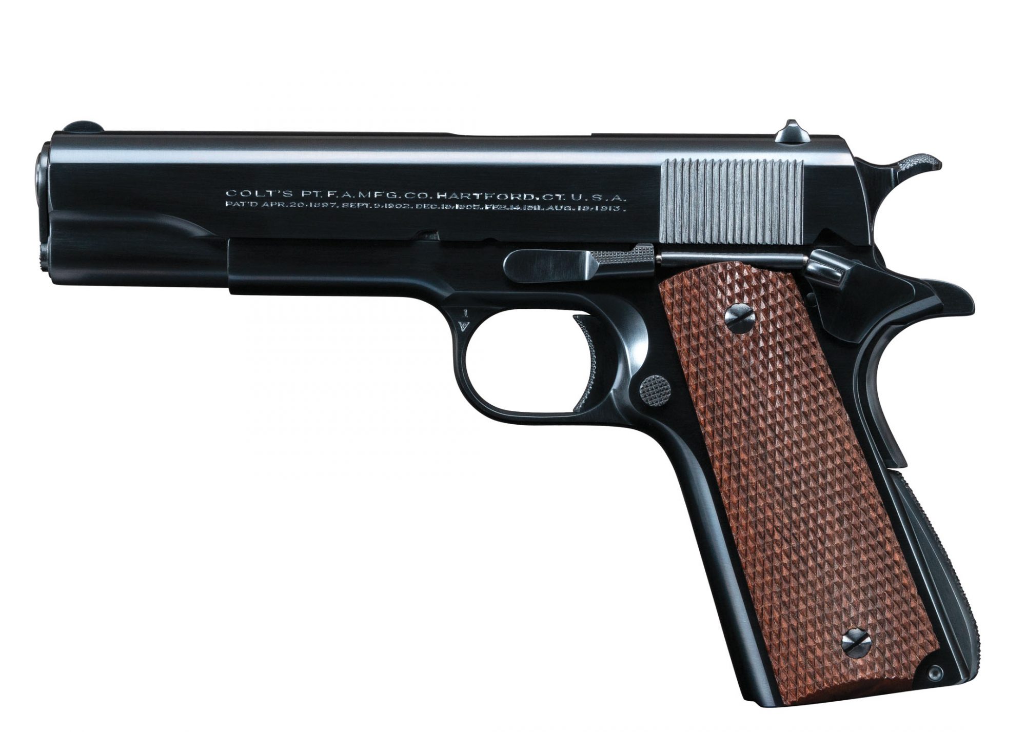 A Colt M1911 Super 38, after restoration by Turnbull Restoration of Bloomfield, NY