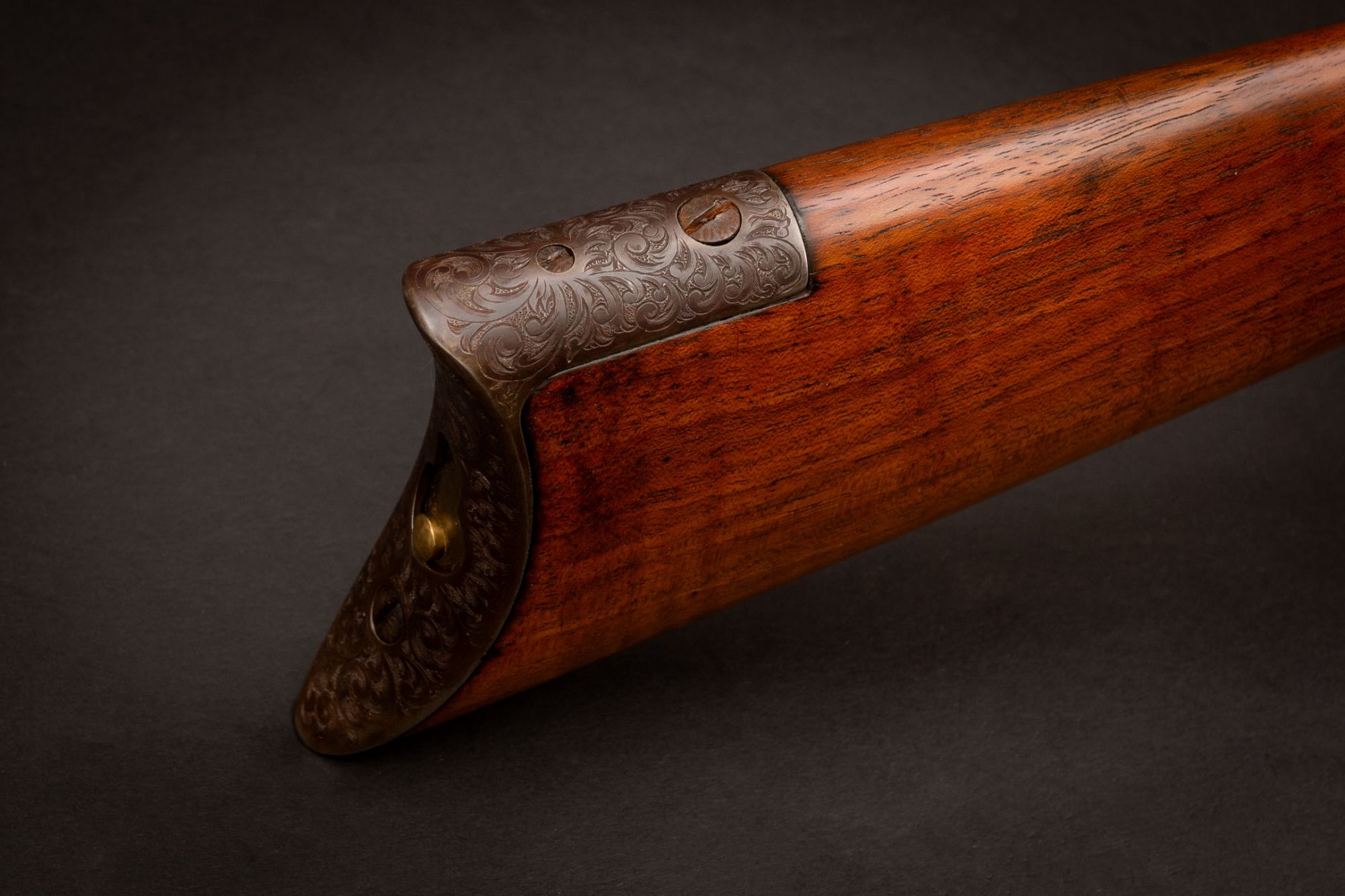 Photo of a Winchester Model 1873 rifle engraved by Ralph W. Ingle, for sale by Turnbull Restoration of Bloomfield, NY