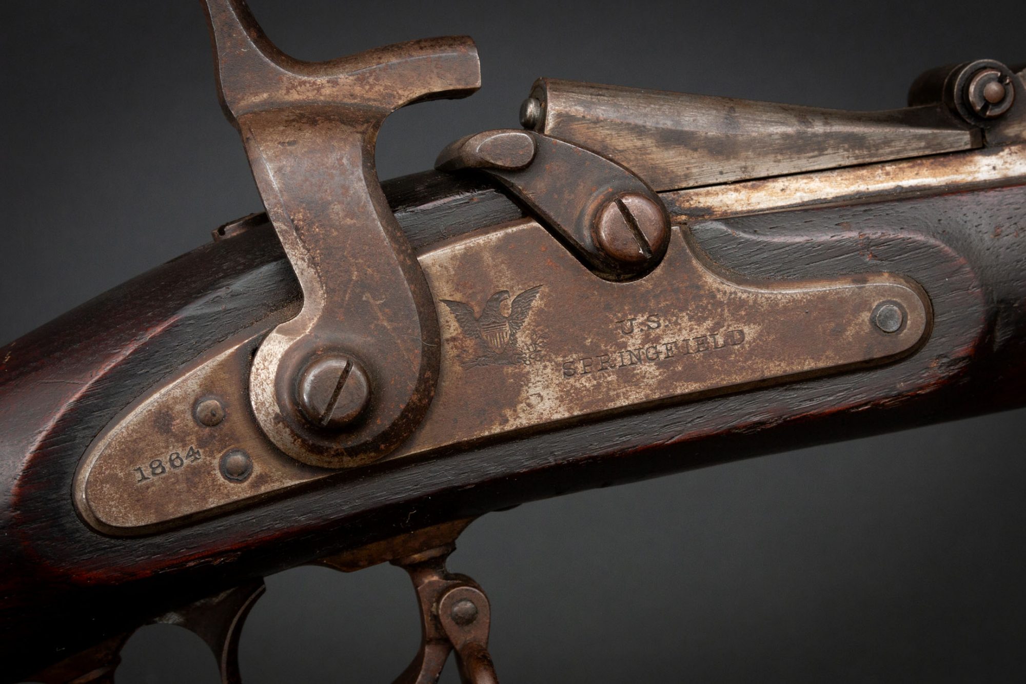A Springfield Trapdoor 1866 military breechloading rifle, for sale by Turnbull Restoration of Bloomfield, NY