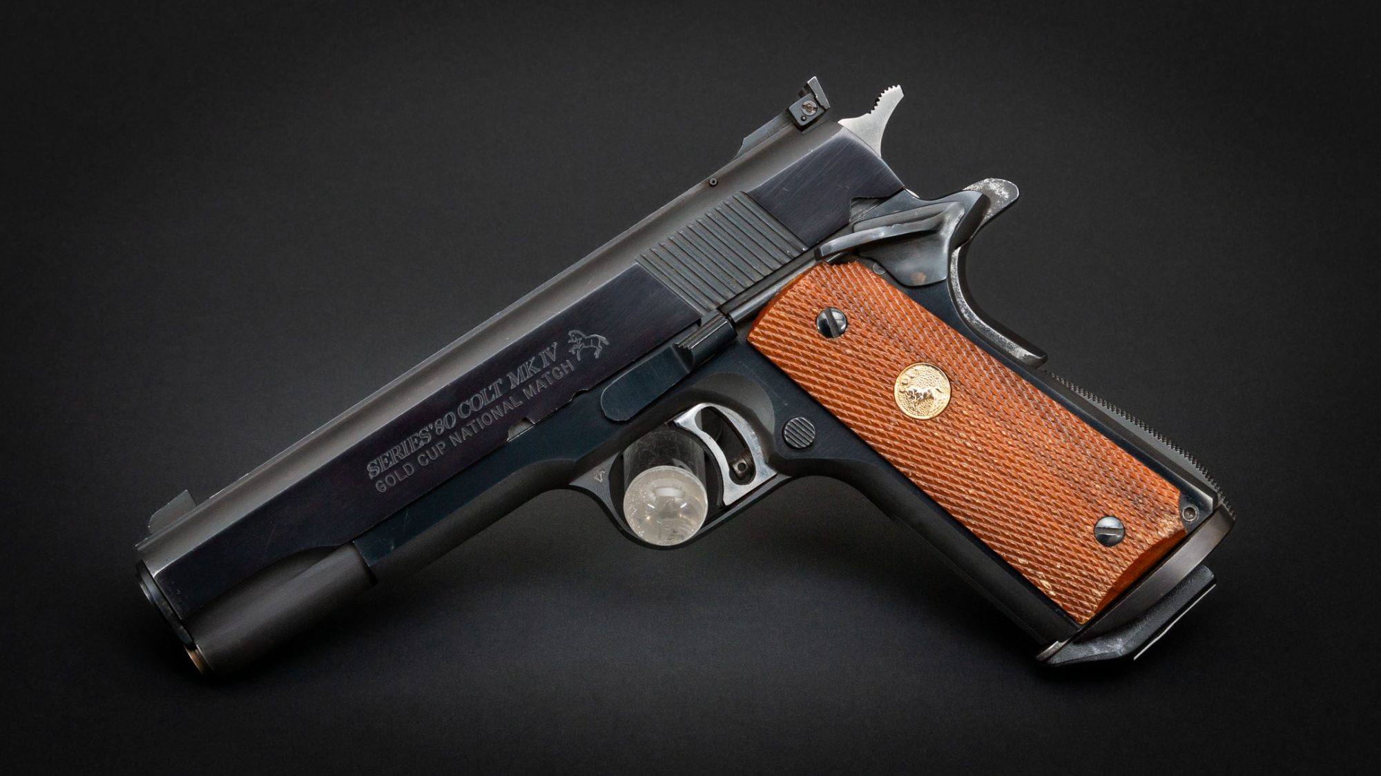 Colt M1911 Series 80 Mark IV Gold Cup National Match in .45 ACP, for sale by Turnbull Restoration Co. of Bloomfield, NY