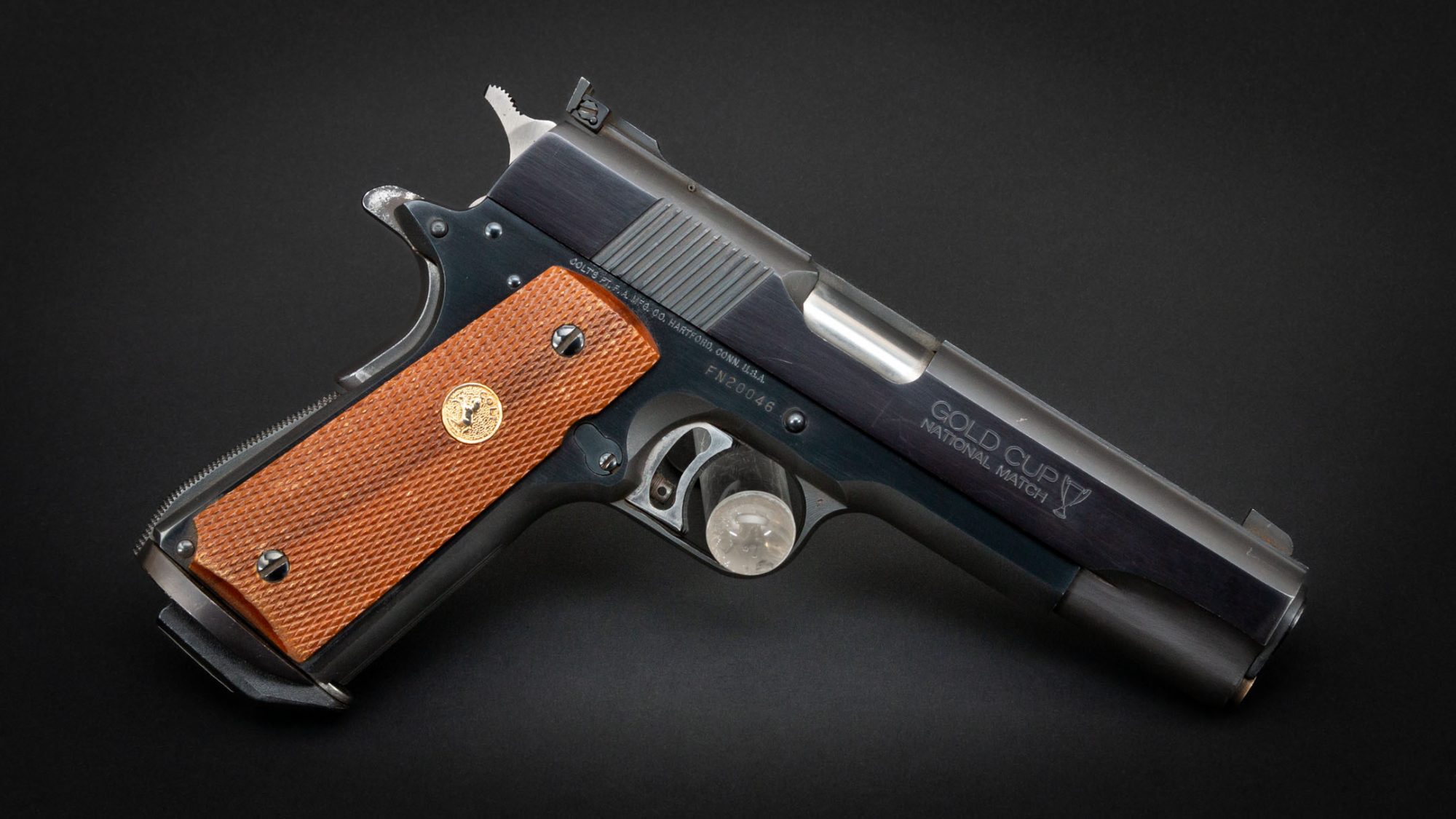 Colt M1911 Series 80 Mark IV Gold Cup National Match in .45 ACP, for sale by Turnbull Restoration Co. of Bloomfield, NY