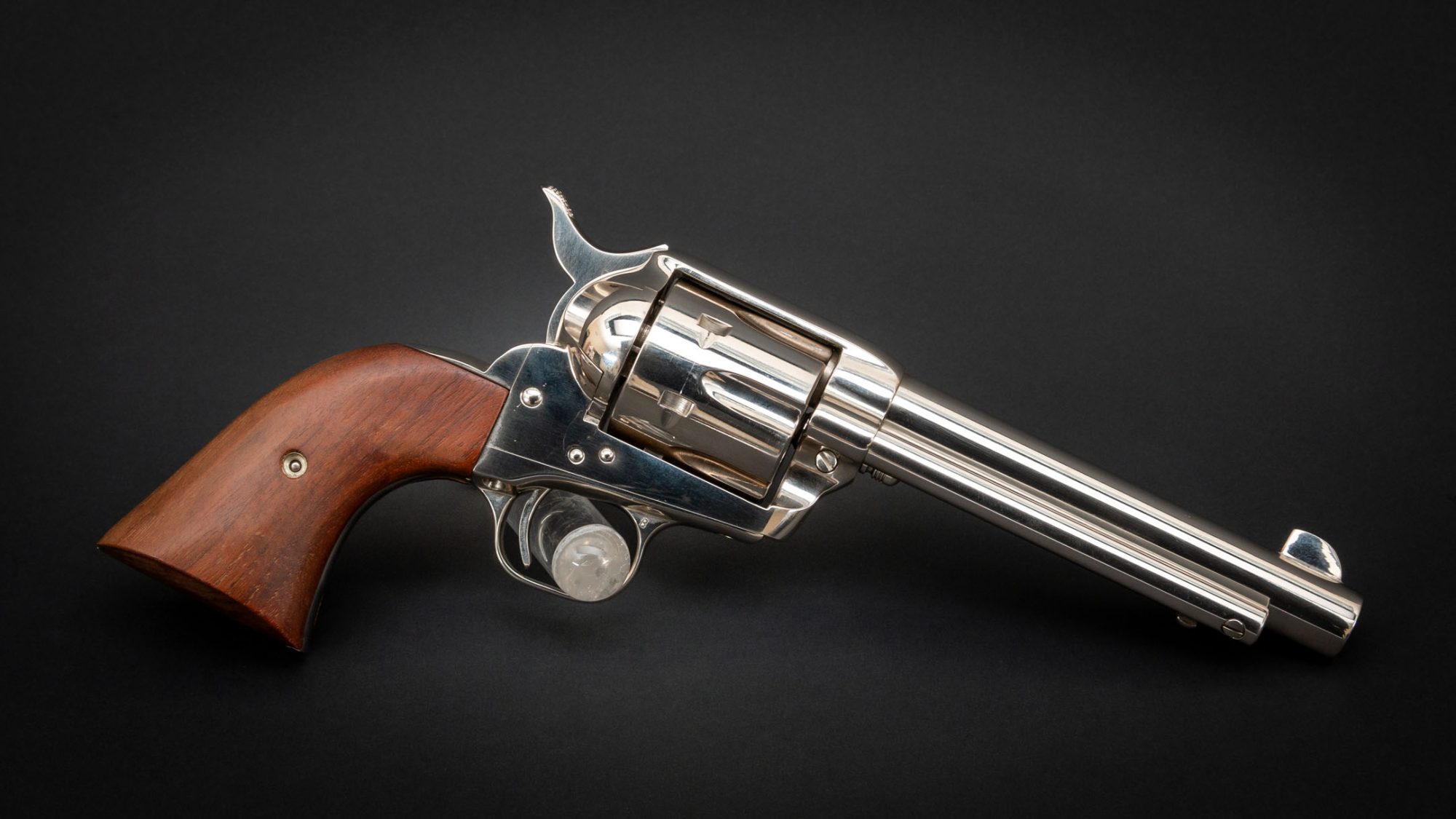 Nickel plated Colt SAA revolver in .44 Special, for sale by Turnbull Restoration Co. of Bloomfield, NY
