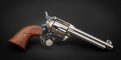 Nickel plated Colt SAA revolver in .44 Special, for sale by Turnbull Restoration Co. of Bloomfield, NY