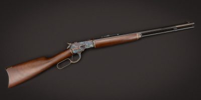Winchester Model 1892 in .32-20 Winchester, featuring Turnbull bone charcoal case colors, for sale by Turnbull Restoration Co. of Bloomfield, NY